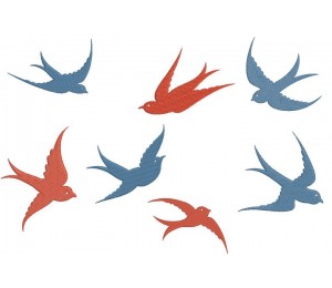 Stickserie - Schwalben